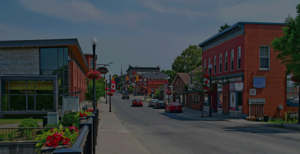 Image of Downtown Kemptville that demonstrates the place of business for the Old Town Kemptville BIA
